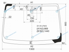 E11-R LFWX Стекло лобовое NISSAN NOTE 05-13