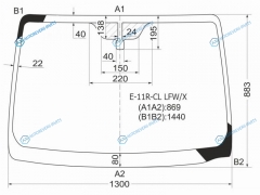 E11-R-CL LFWX Стекло лобовое NISSAN NOTE 05-13