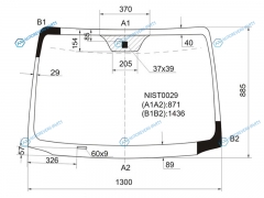 NIST0029 Стекло лобовое NISSAN NOTE 05-13