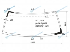 Y61 LFWX Стекло лобовое NISSAN PATROLSAFARI 35D 97-10