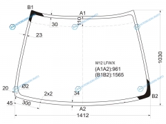 M12 LFWX Стекло лобовое NISSAN PRAIRIELIBERTY 98-05