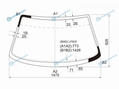 280SX LFWX Стекло лобовое NISSAN PRESEA 90-95