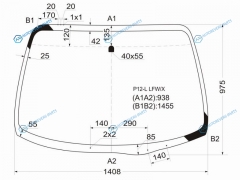 P12-L LFWX Стекло лобовое NISSAN PRIMERA 45D HBKWGN 01-08