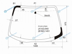 P12-R LFWX Стекло лобовое NISSAN PRIMERA 45D HBKWGN 01-08