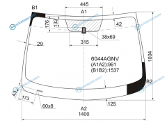 6044AGNV Стекло лобовое NISSAN QASHQAI 06-14
