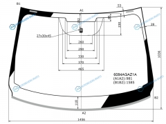 6084AGAZ1A Стекло лобовое NISSAN QASHQAI II 14-