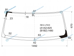 RB14 LFWX Стекло лобовое NISSAN RASHEEN 94-00