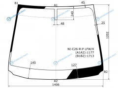 NI-C26-R-P LFWX Стекло лобовое NISSAN SERENA 11-16