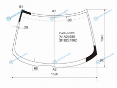 VC23-L LFWX Стекло лобовое NISSAN SERENA 91-99