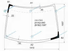 C24 LFWX Стекло лобовое NISSAN SERENA 99-05