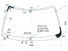 KR32R LFWX Стекло лобовое NISSAN SKYLINE 2D 89-93