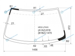 HR33 LFWX Стекло лобовое NISSAN SKYLINE 4D 93-98