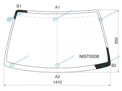 NIST0008 Стекло лобовое NISSAN SUNNY B14 94-98PULSAR N15ALMERA N15 345D 95-00