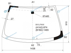 B15 LFWX Стекло лобовое NISSAN SUNNYSENTRA 4D 98-04