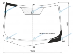 NI-B17-R-CP LFWX Стекло лобовое NISSAN SYLPHY 12-