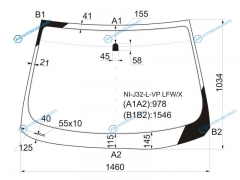 NI-J32-L-VP LFWX Стекло лобовое NISSAN TEANA 08-14