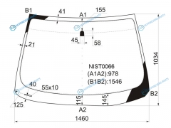 NIST0066 Стекло лобовое NISSAN TEANA 08-14