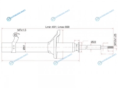 ST-51606-S2H-014 Стойка передняя HONDA HR-V GH 99-05 LH