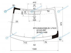 SPG-6046AGNBLBV LFWX Стекло лобовое NISSAN TIIDA RHD 45D 04-14