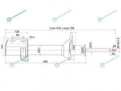 ST-20360-FC150 Стойка задняя SUBARU FORESTER 97-02 LH
