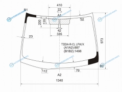 TIIDA-R-CL LFWX Стекло лобовое NISSAN TIIDA RHD 45D 04-14