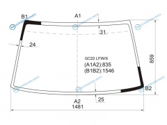GC22 LFWX Стекло лобовое NISSAN VANETTE LARGO 87-92