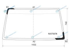 NIST0074 Стекло лобовое NISSAN VANETTE SK2MAZDA BONGO VAN 99-MITSUBISHI DELICA 99-11
