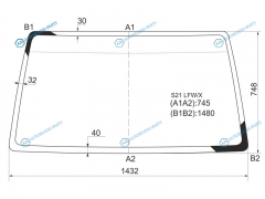 S21 LFWX Стекло лобовое NISSAN VANETTE SK2MAZDA BONGO VAN 99-MITSUBISHI DELICA 99-11