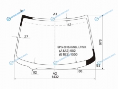 SPG-6018AGNBL LFWX Стекло лобовое NISSAN X-TRAIL 00-07