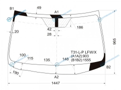 T31-L-P LFWX Стекло лобовое NISSAN X-TRAIL 07-14