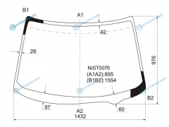 NIST0076 Стекло лобовое NISSAN X-TRAIL RHD 00-07