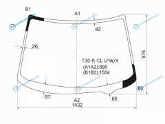 T30-R-CL LFWX Стекло лобовое NISSAN X-TRAIL RHD 00-07