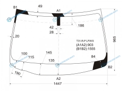 T31-R-P LFWX Стекло лобовое NISSAN X-TRAIL RHD 07-14