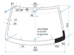 OPLT0008 Стекло лобовое OPEL ASTRA G 345D 98-04CHEVROLET VIVA 4D 04-08