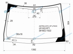 ASTRA-GTC-VP LFWX Стекло лобовое OPEL ASTRA GTC 3D HBK 05-11