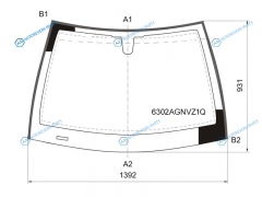 6302AGNVZ1Q Стекло лобовое OPEL ASTRA H 45D HBKWGN 04-14
