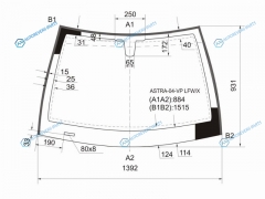 ASTRA-04-VP LFWX Стекло лобовое OPEL ASTRA H 45D HBKWGN 04-14