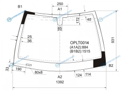 OPLT0014 Стекло лобовое OPEL ASTRA H 45D HBKWGN 04-14