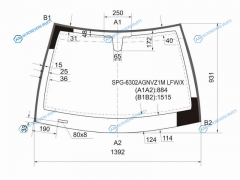 SPG-6302AGNVZ1M LFWX Стекло лобовое OPEL ASTRA H 45D HBKWGN 04-14