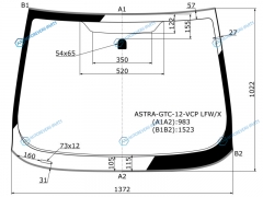 ASTRA-GTC-12-VCP LFWX Стекло лобовое OPEL ASTRA J 3D HBK 11-