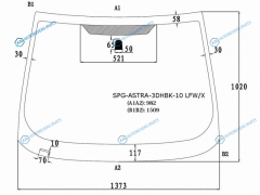 SPG-ASTRA-3DHBK-10 LFWX Стекло лобовое OPEL ASTRA J 3D HBK 11-