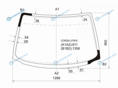 CORSA LFWX Стекло лобовое OPEL BOPEL VITA 345D 93-00