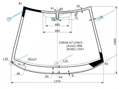 CORSA-07 LFWX Стекло лобовое OPEL CORSA D 35D HBK 06-14