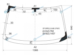 ST-OPEL2.0-98 LFWX Стекло лобовое OPEL VECTRA B 45D 95-02