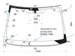 6294AGSBLW LFWX Стекло лобовое OPEL VECTRA C 45D 02-08
