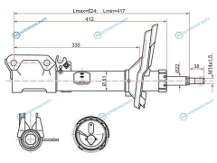 ST-48540-49165 Стойка задняя 2WD TOYOTA HARRIER 03-KLUGER 01- LH