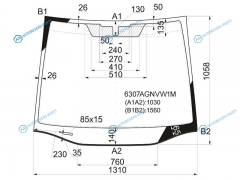 6307AGNVW1M Стекло лобовое OPEL ZAFIRA B 05-14