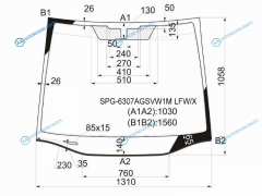 SPG-6307AGSVW1M LFWX Стекло лобовое OPEL ZAFIRA B 05-14