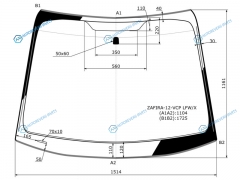 ZAFIRA-12-VCP LFWX Стекло лобовое OPEL ZAFIRA C 12-