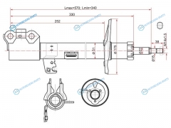 ST-48520-80051 Стойка передняя TOYOTA CALDINA 02-07 LH